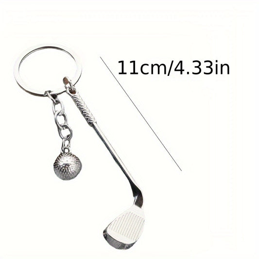 Creative Golf Ball Keychain Keyring Metal Bag Pendant Ornament Gift Men Women