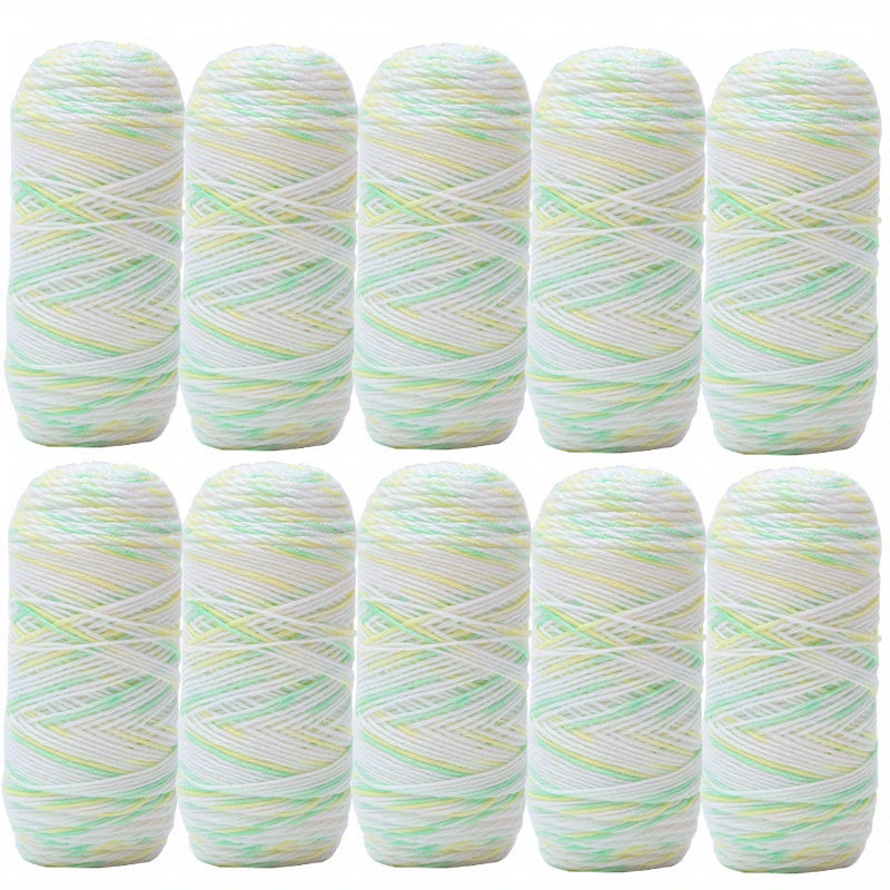 10pcs Crochet Yarn 50g 4 ply Assorted Colors Acrylic Skeins