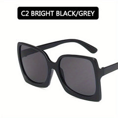 Stylish Square Sunglasses Thick Frame Gradient UV400 Golf Eyewear
