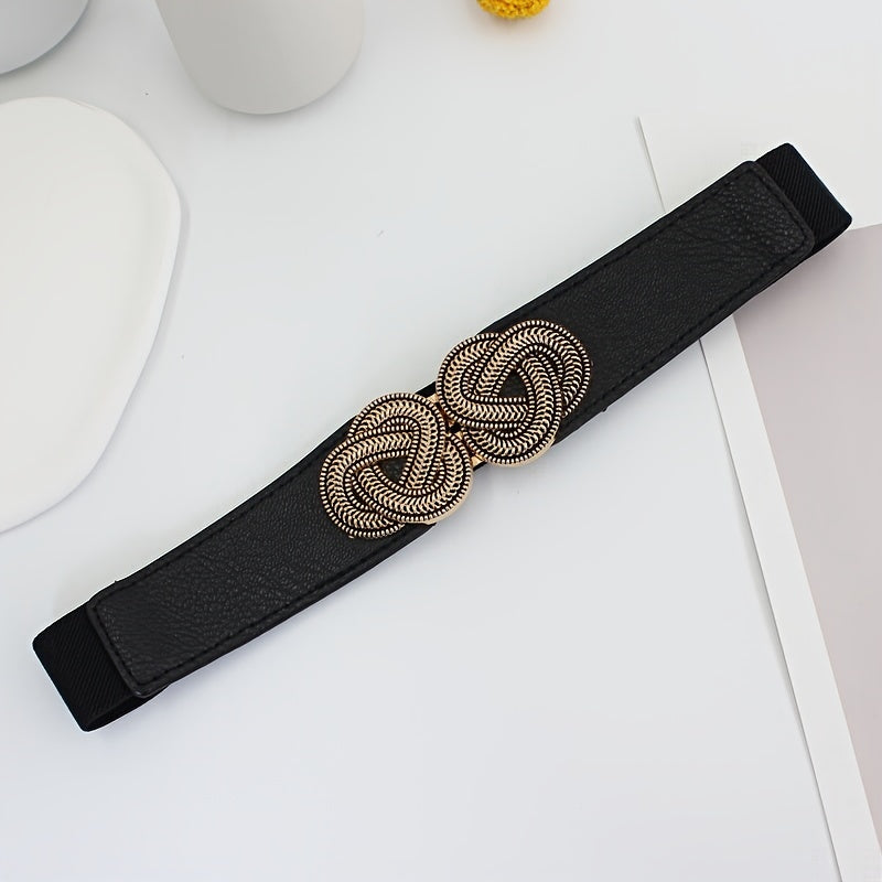 Vintage Elastic Waist Belt for Women's Dress Shirt