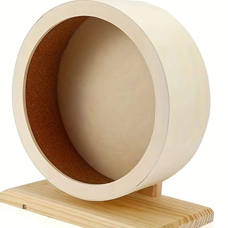 Quiet Wooden Hamster Wheel for Small Pets