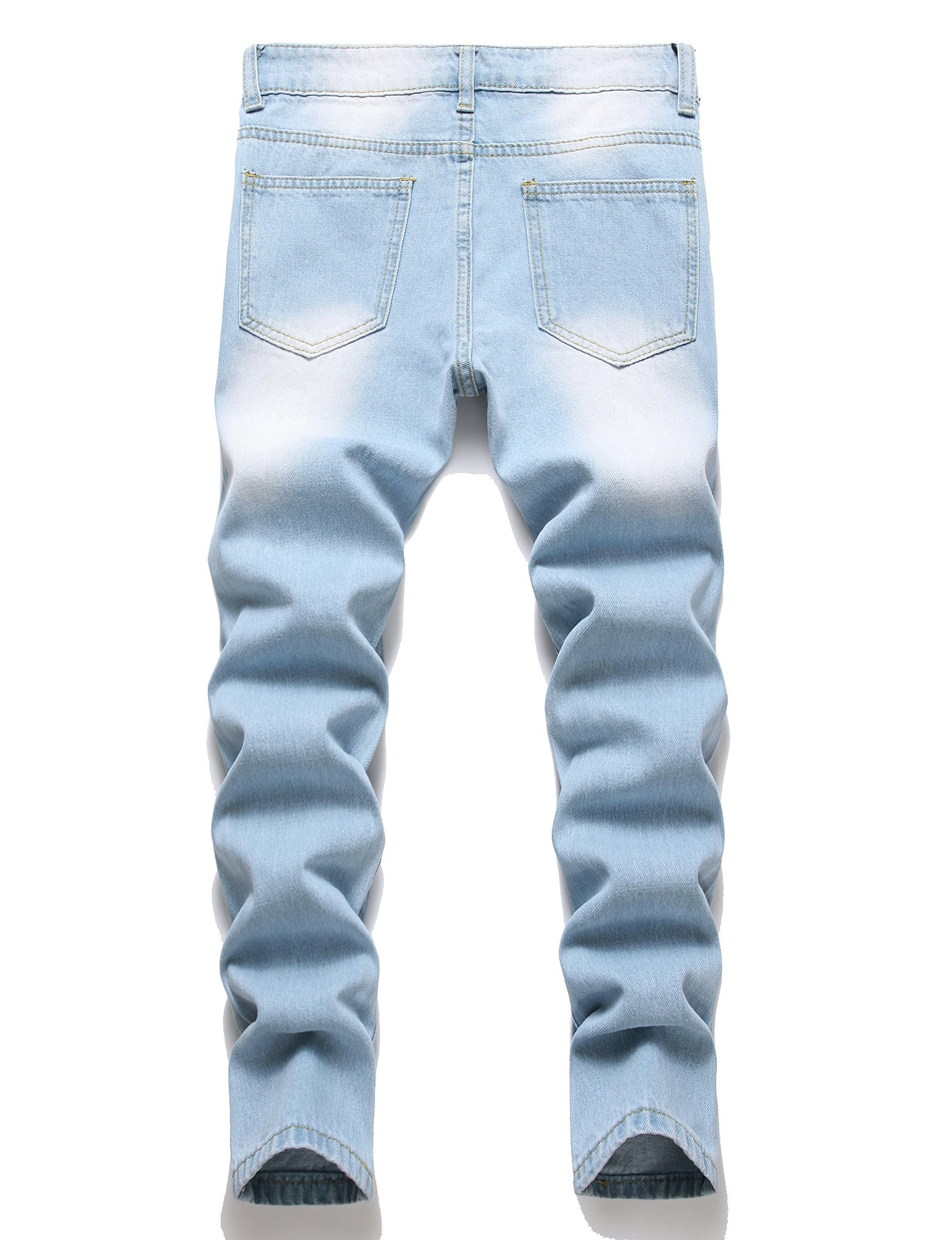 Boy's Skinny Fit Distressed Denim Jeans Pants