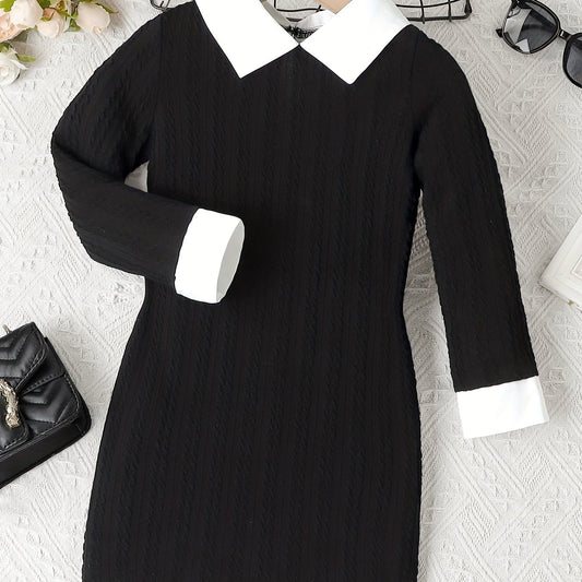 Girls Light Stretch Fit Long Sleeve Dress
