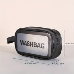 Translucent PVC Cosmetic Bag with Hanging Handles