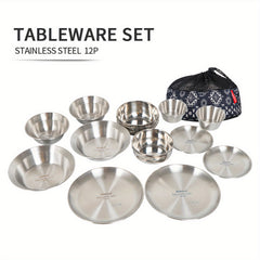 Ramadan Portable Camping Tableware Set with Storage Bag