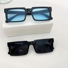 2 Pairs Small Square Frame Sunglasses Men's Street Photography Sunglasses
