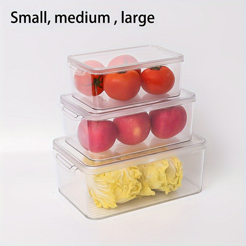 3Pack Refrigerator Organizer Bins Stackable With Lids Clear Fridge Organizers