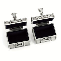 Baby Tooth Treasure Chest Box Silvery Tooth Holder And Curl Organizer Set