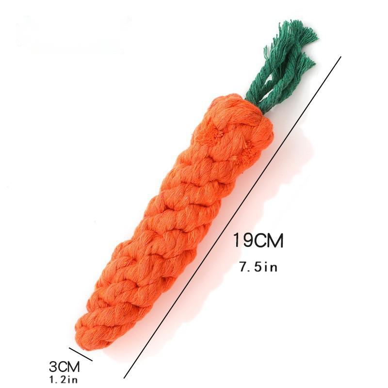 Pet Knot Toy For Dog & Cat Carrot Shape Dog Chew Toys