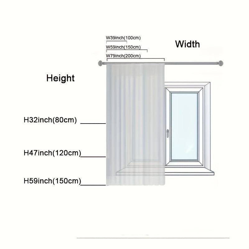 Green Double Layer Tulle Short Roman Curtain for Kitchen Bay Window