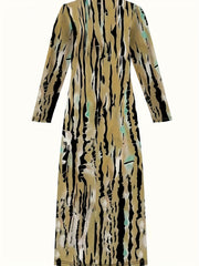  Tie Dye Long Sleeve Maxi Dress