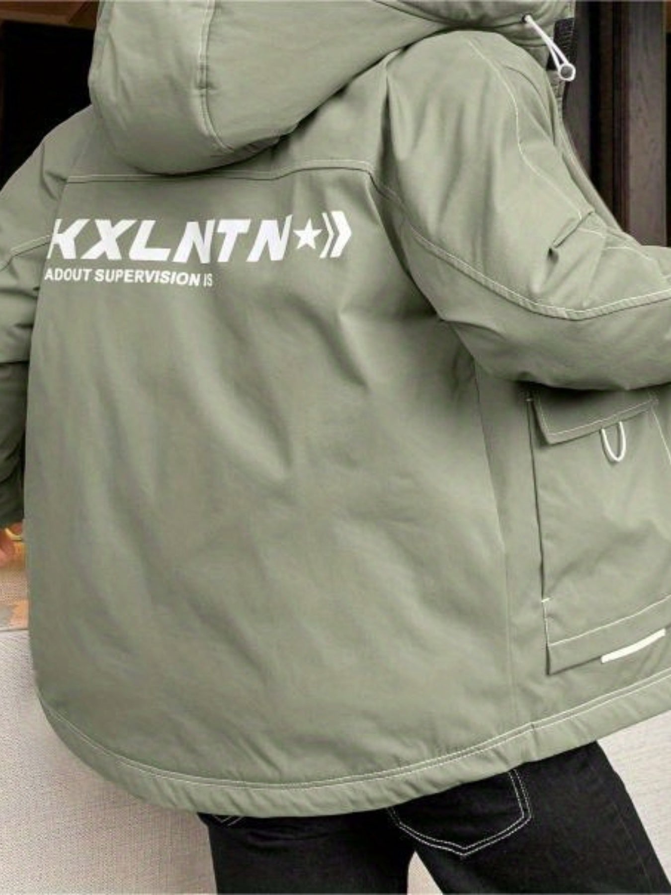 Men's Cotton Padded Coat Thermal Hooded Jacket