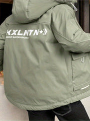 Men's Cotton Padded Coat Thermal Hooded Jacket