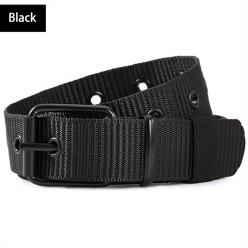 Canvas Belt Men's Needle Buckle Belt Punch Belt for Jeans