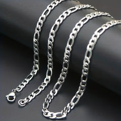 Stainless Steel Cuban Chain Necklace for Men and Women