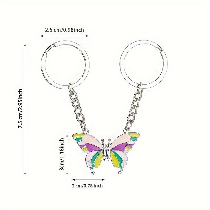 Adjustable Butterfly Keychain Set