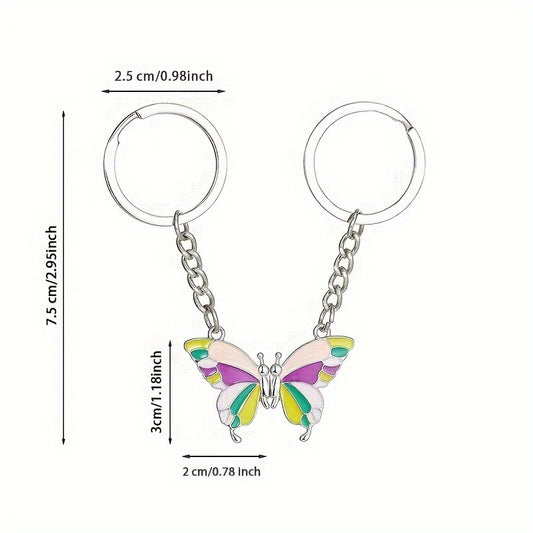 Adjustable Butterfly Keychain Set
