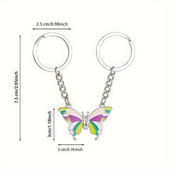 Adjustable Butterfly Keychain Set