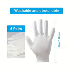 10 Pairs Moisturizing Gloves for Dry Hands Eczema Washable Cotton Gloves