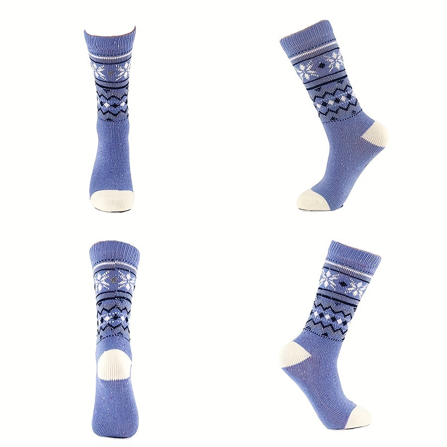 Geometric Pattern Mid Tube Socks Soft & Comfy Women's Stockings