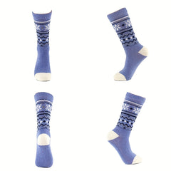 Geometric Pattern Mid Tube Socks Soft & Comfy Women's Stockings