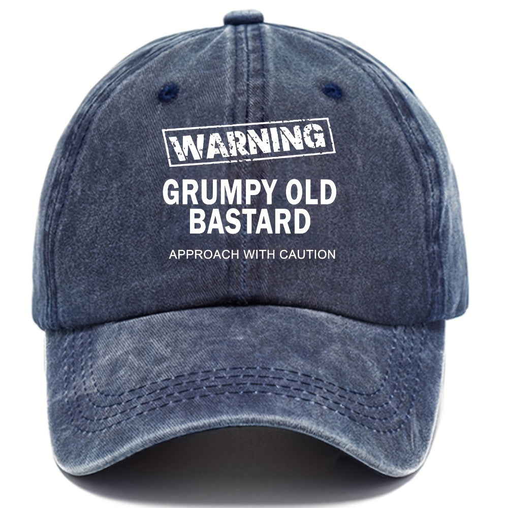 Unisex Distressed Retro Letter Baseball Cap