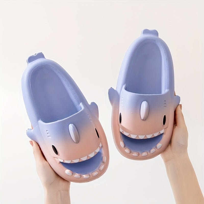 Cartoon Shark Non Slip Slides Quick Drying Slides Indoor Outdoor Beach Summer