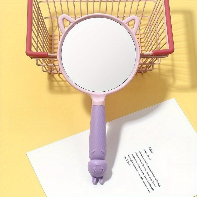 Cartoon Mouse Hand Mirror - Travel Beauty Makeup Mirror