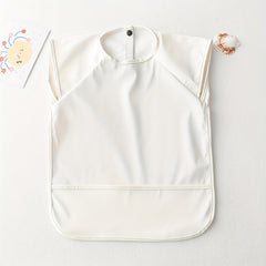 Kids Sleeveless PU Feeding Bib Waterproof Plain Bib