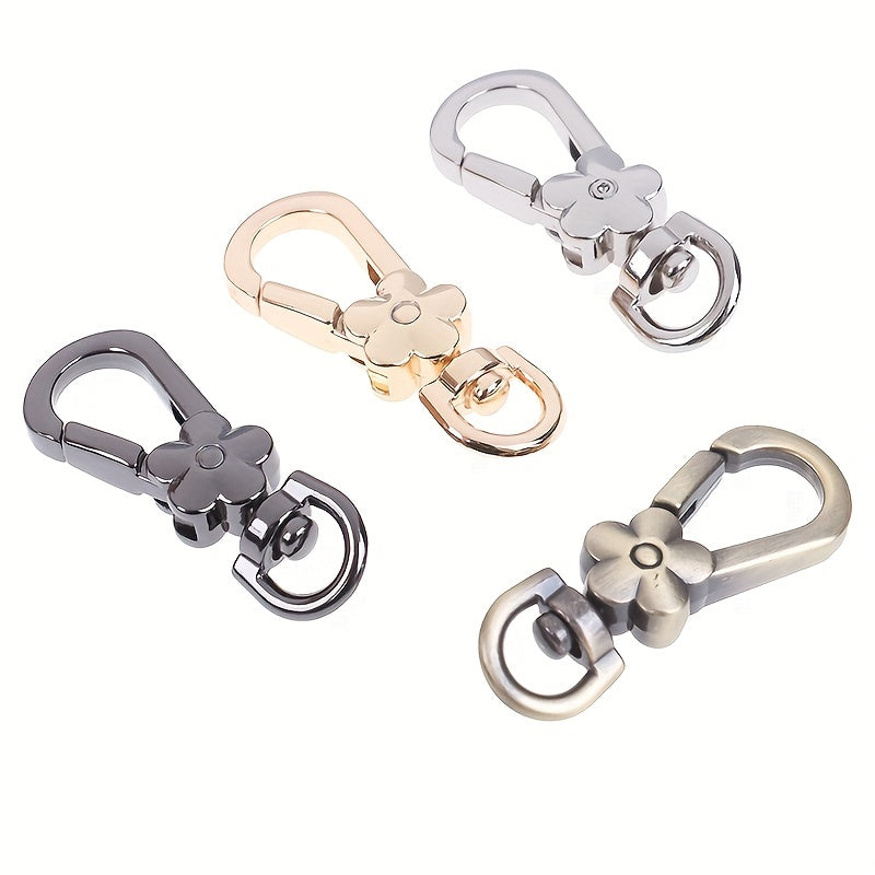 Flower Lobster Metal Clasps Swivel Trigger Clips Snap Hooks Bag Key Rings
