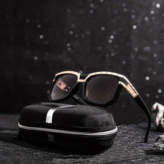 Men's Square Frame Sunglasses Steampunk UV Protection