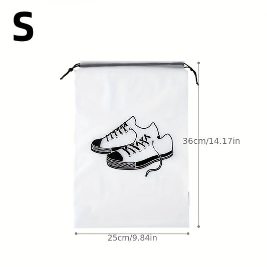 5pcs Portable Shoe Storage Bag Drawstring Foldable Travel Organizer