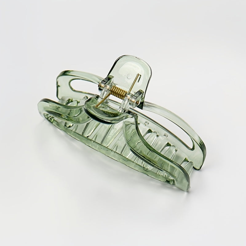 Mint Green Clear Hair Claw Clip Strong Hold Grip