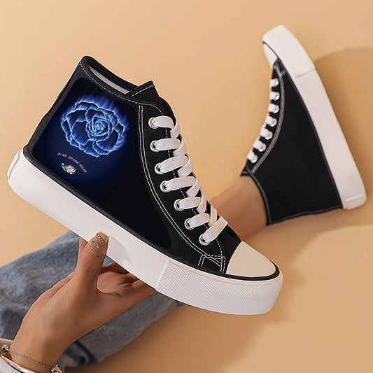 Women's High Top Sneakers Floral Pattern Lightweight Breathable Outdoor Shoes