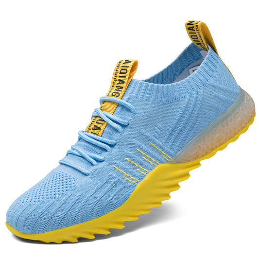 Women's Knitted Lace Up Running Shoes Sneakers Low Top