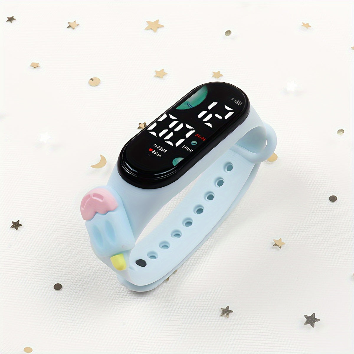 5PCS LED Digital Watches for Kids Mixed Colors Non Waterproof