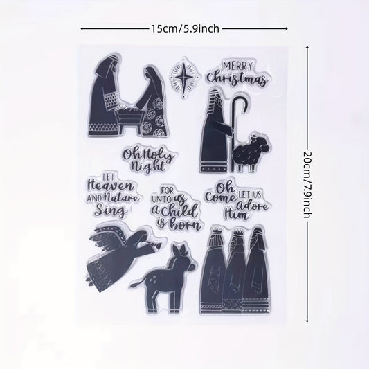 Christmas Character Stamp for Card Making and DIY Crafts