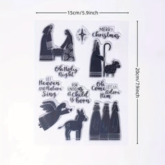 Christmas Character Stamp for Card Making and DIY Crafts