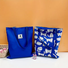 Ethnic Style Canvas Tote Bag Double Sided Shoulder Bag