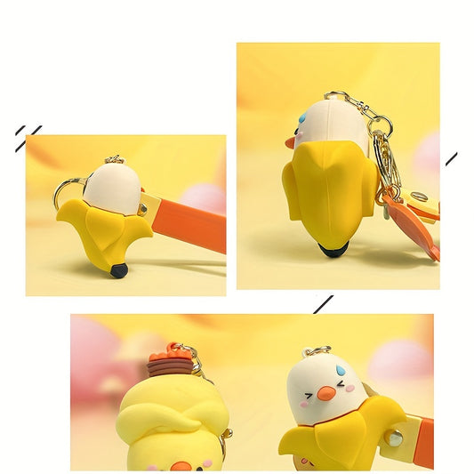 Cartoon Chicken Dll Keychain Bag Car Key Pendant Halloween Gift