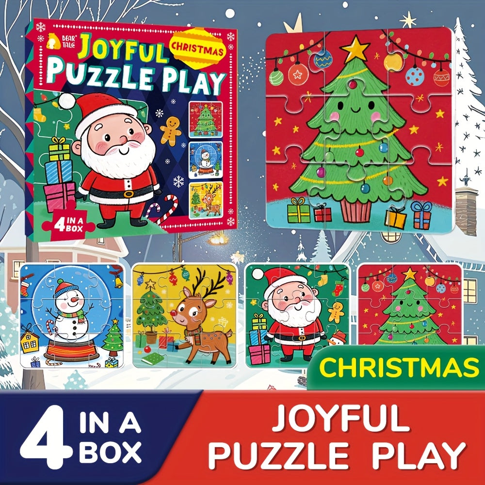 36pcs Christmas Jigsaw Puzzle Santa & Tree Toys for Creativity