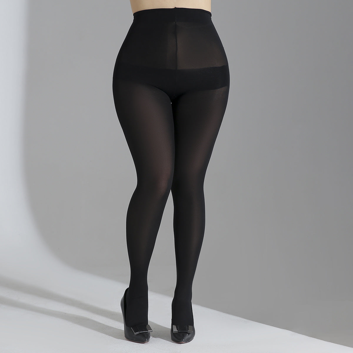  Women's 80D Plain High Rise Pantyhose