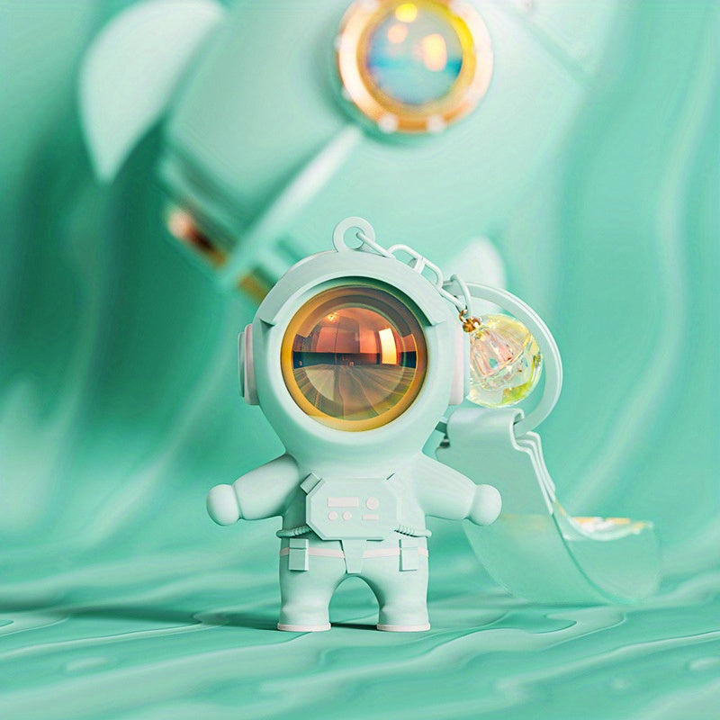 Astronaut Keychain Sunset Projector Light Keyring