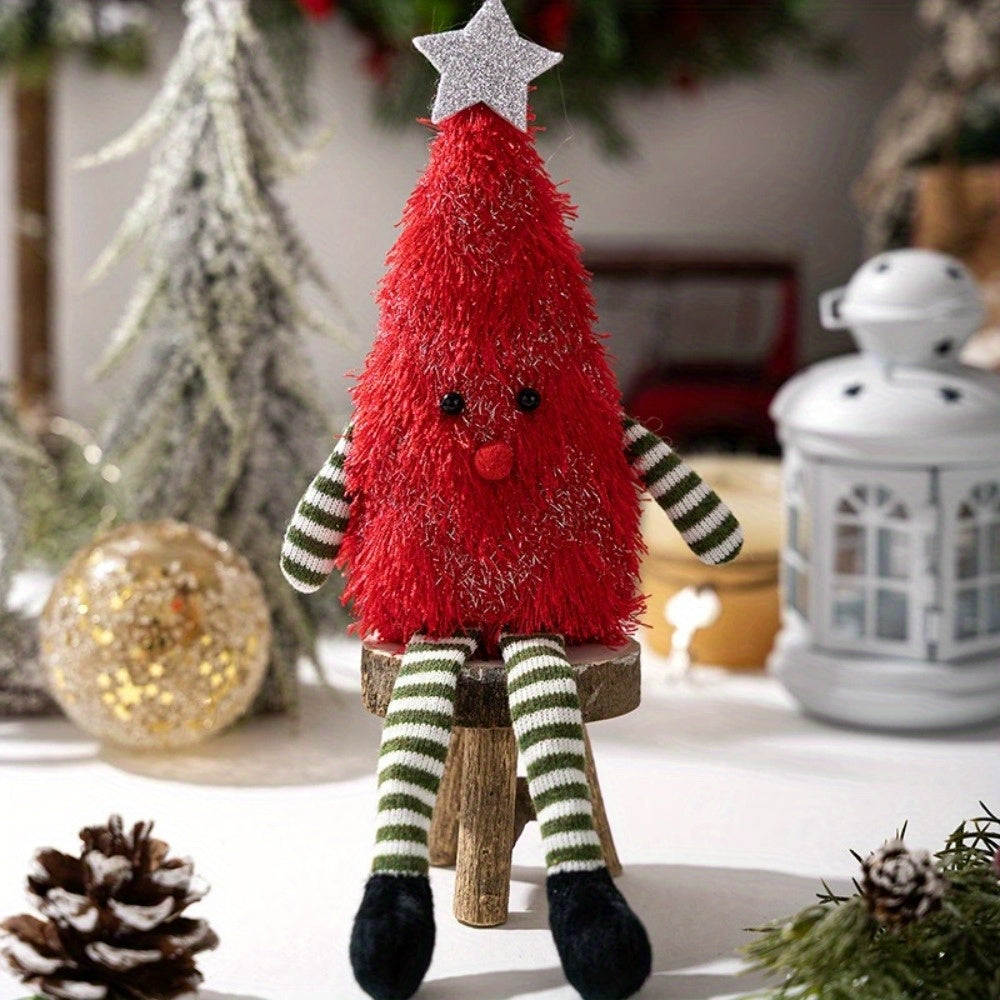 GYA Plush Christmas Tree Doll 16cm Tall Stuffed Figure Green Red Pink Xmas