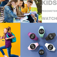 Youth Fitness Watch Step Tracker Pedometer Stopwatch USB Rechargeable