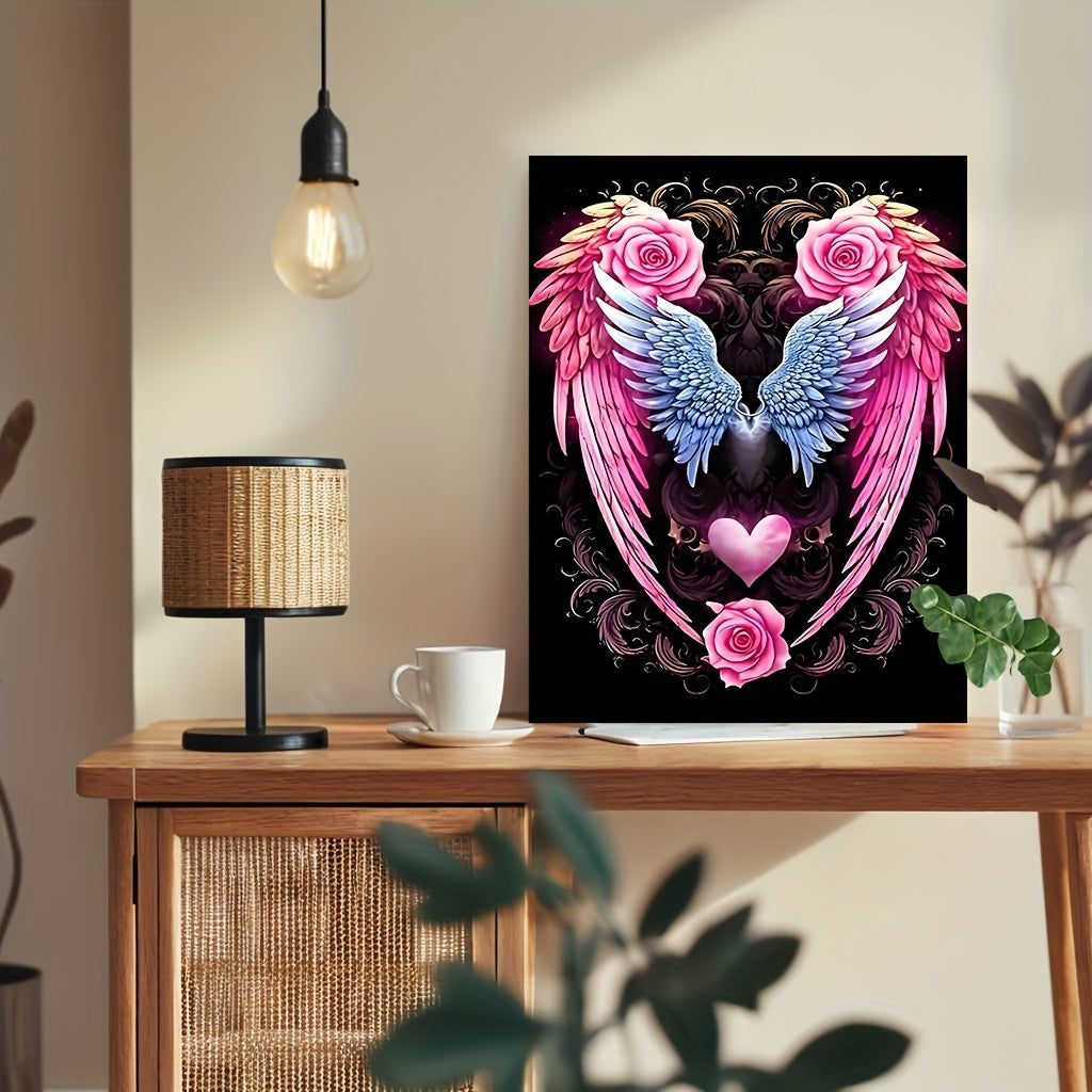 DIY Digital Painting Kit Rose Wings Home Wall Decor Ideal Gift for Crafts