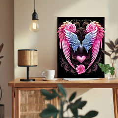 DIY Digital Painting Kit Rose Wings Home Wall Decor Ideal Gift for Crafts