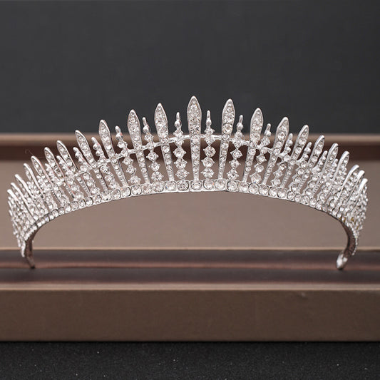Baroque Rhinestones Crystal Tiaras Bride Wedding Crown