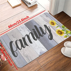 Sunflower Print Kitchen Mat Non-slip Soft Entrance Doormat