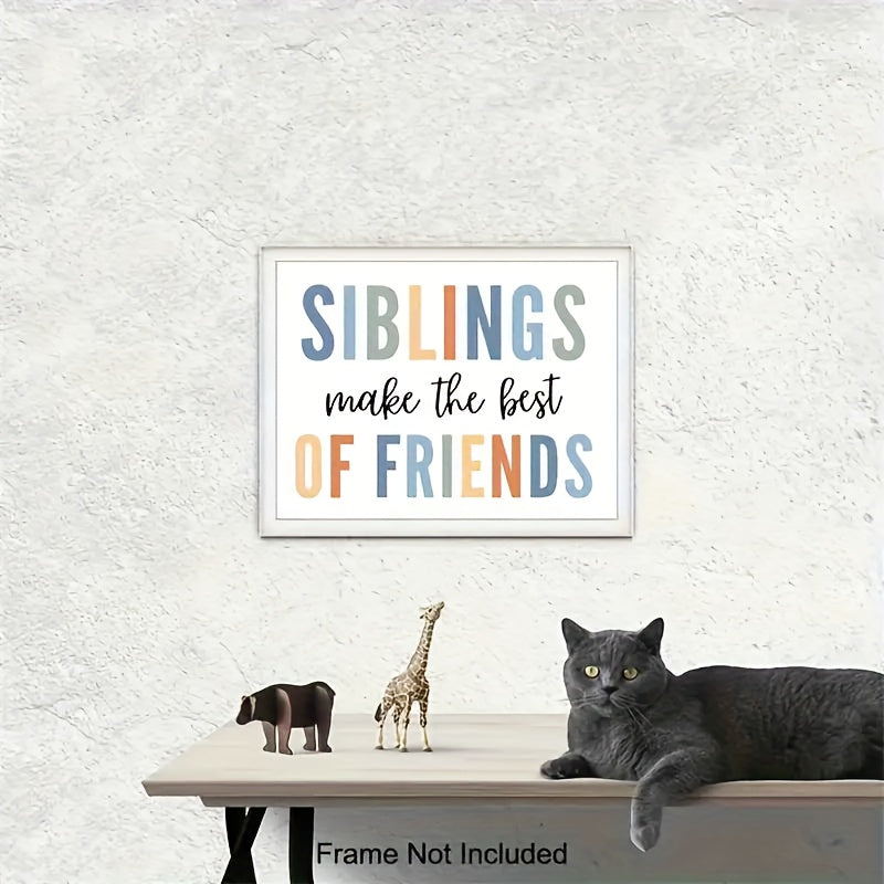 Siblings Make Friends Kindergarten Wall Art Classroom Decor Roof Decor